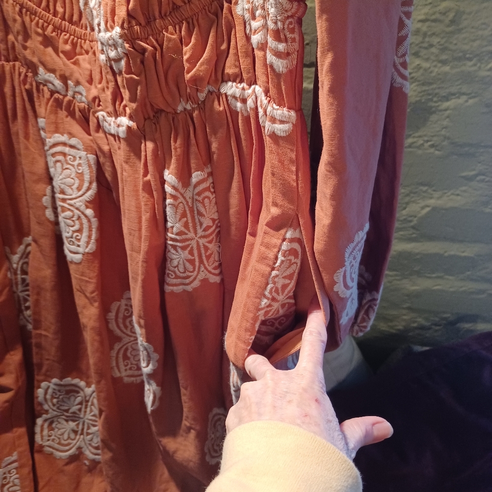 NEW! Ciebon Cotton Embroidered  Patterned Dress - Picture 7 of 7